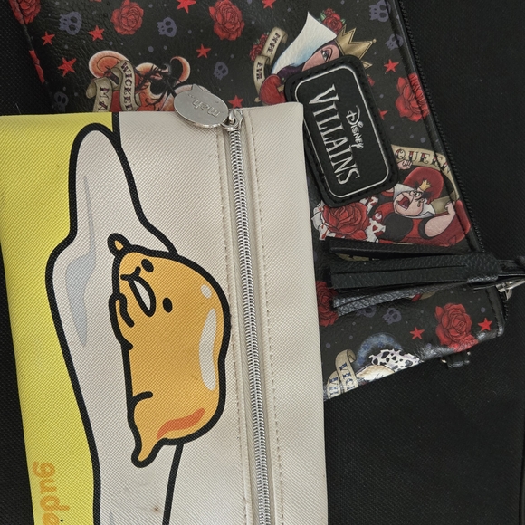 Disney Villains and Gudetama Pouches - Picture 1 of 2